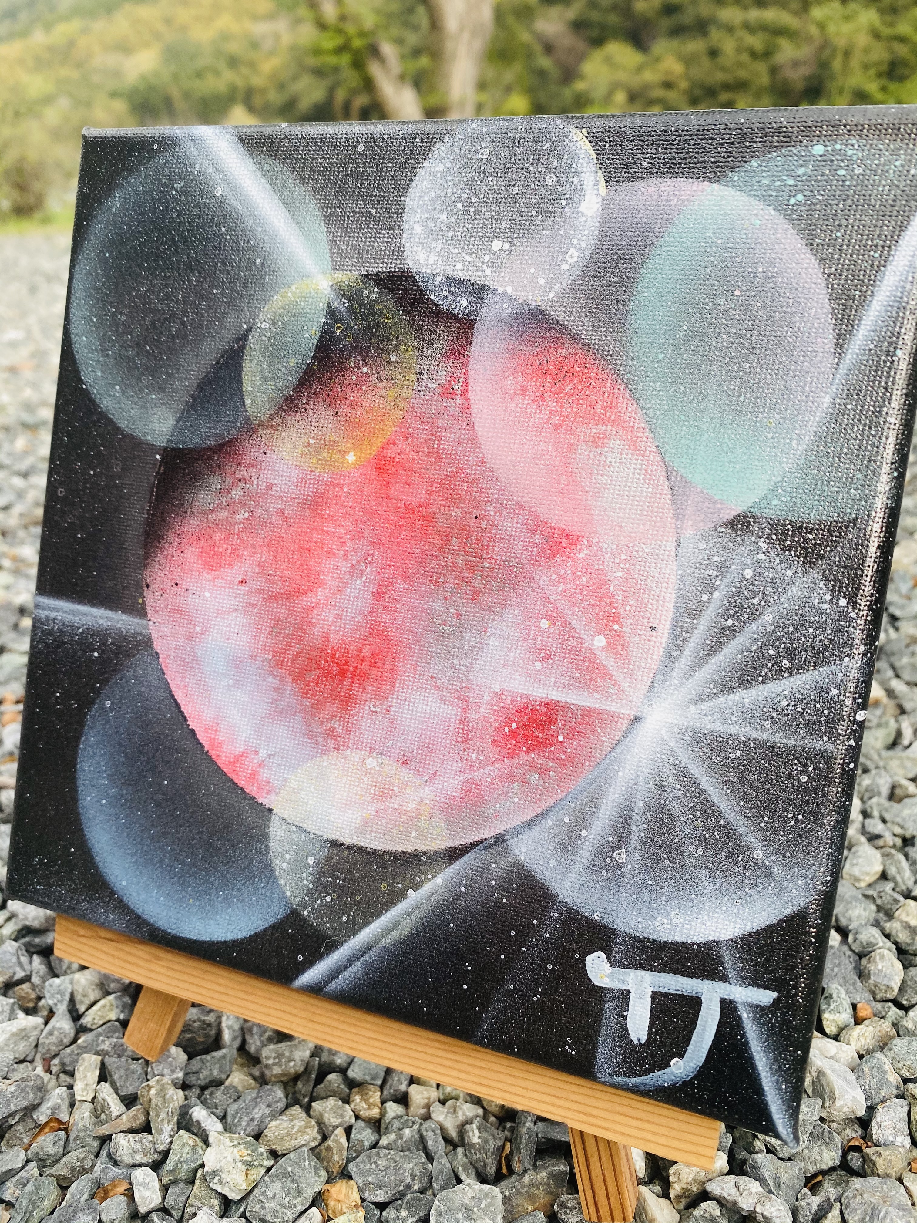 宇宙のspray art canvas〜紅い惑星〜