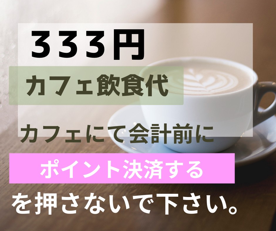 カフェ飲食代333円