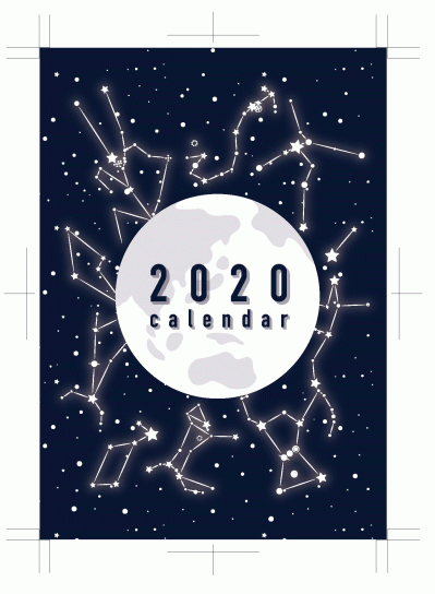 2020カレンダー 宇宙の惑星 星座