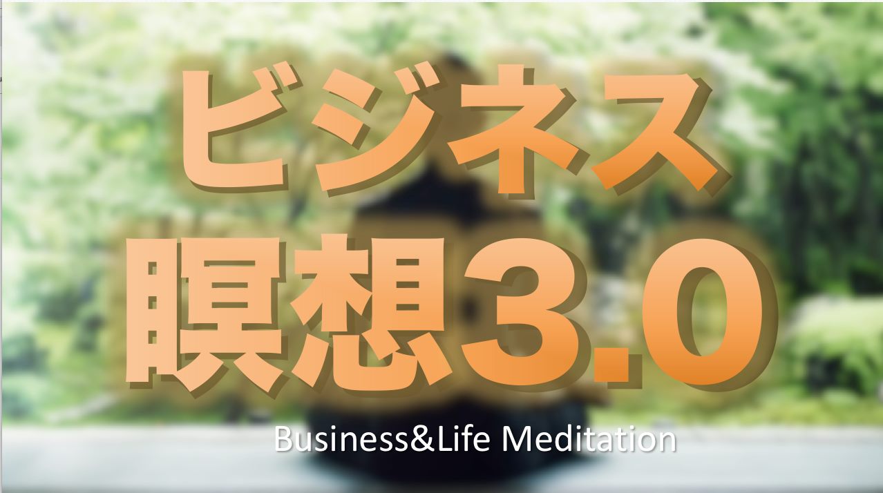  『ビジネス瞑想3.0』　特別セミナー動画